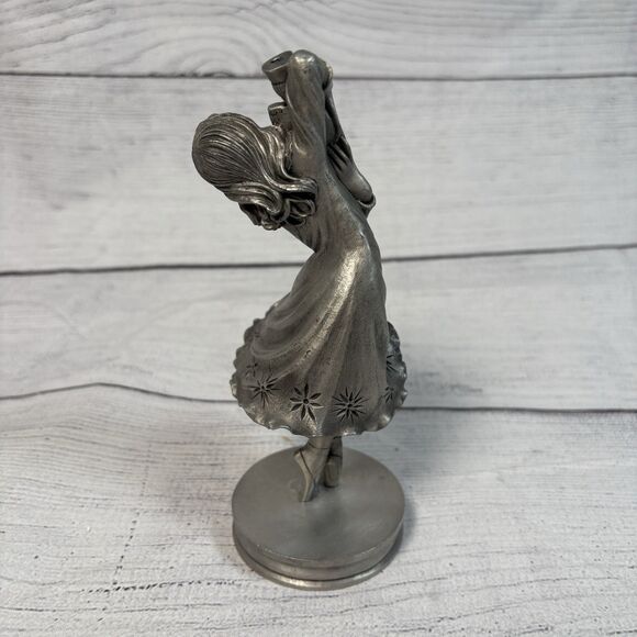 Vtg Ballerina Pewter 6" Figurine The Nutcracker Ballet 1980 Christmas Holiday - Picture 3 of 5